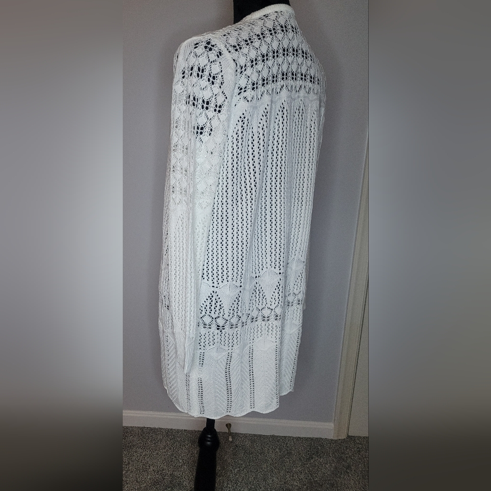 White Open-Front Cardigan‎ Sweater. Size S. NWOT - Picture 5 of 6